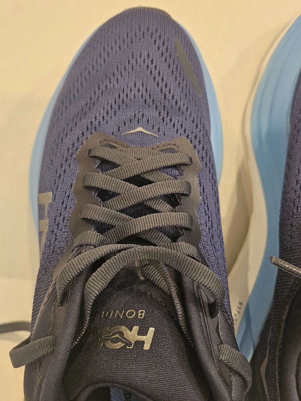 HOKA Bondi 8 Men's Navy Blue Running Shoes Size 7